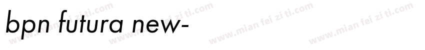 bpn futura new字体转换